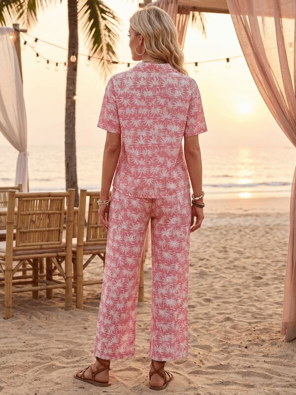 Conjunto De Dos Piezas Pantalon Y Camisa Malabi... image number null