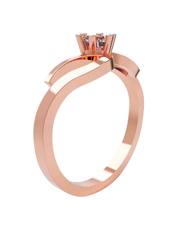 Anillo de Compromiso de 14K con Circonia Talla ... image number null