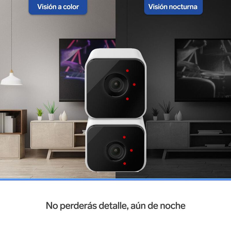 2 Cámaras de seguridad Wi-Fi de doble lente 2 M... image number null