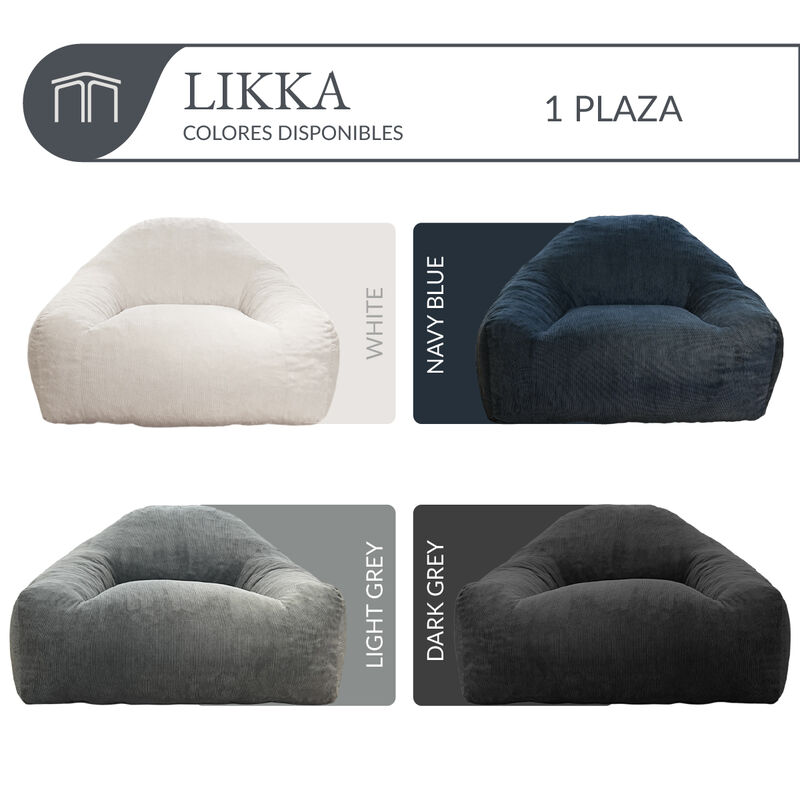 Sill&oacute;n Espuma Alta densidad LIKKA Dark Grey 1 p... image number null