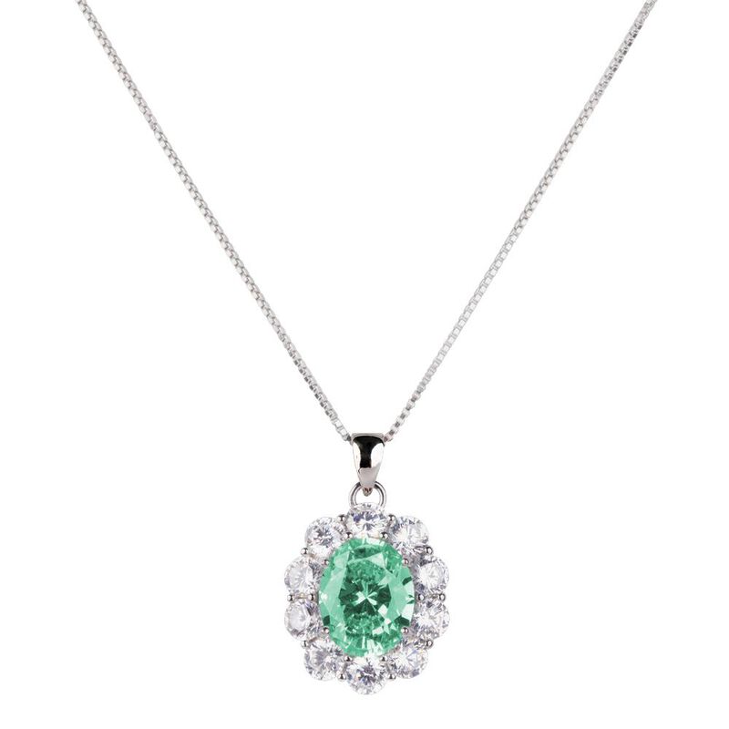 Collar Amia Luckyly Plata .925 Con Zirconia C&uacute;b... image number null