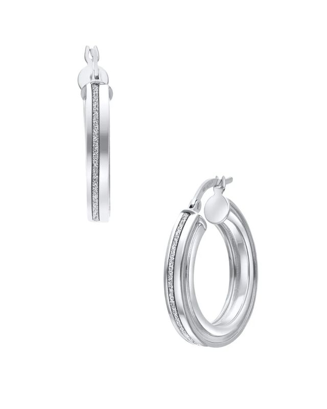 Arracadas De Oro Blanco 14k image number null