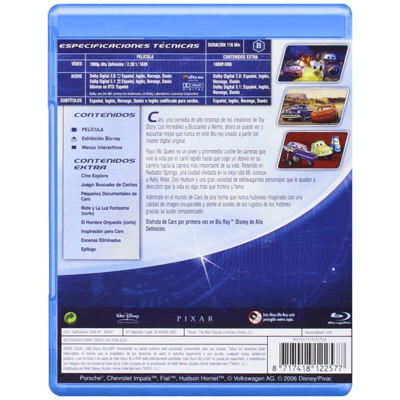 Cars (blu-ray) image number null
