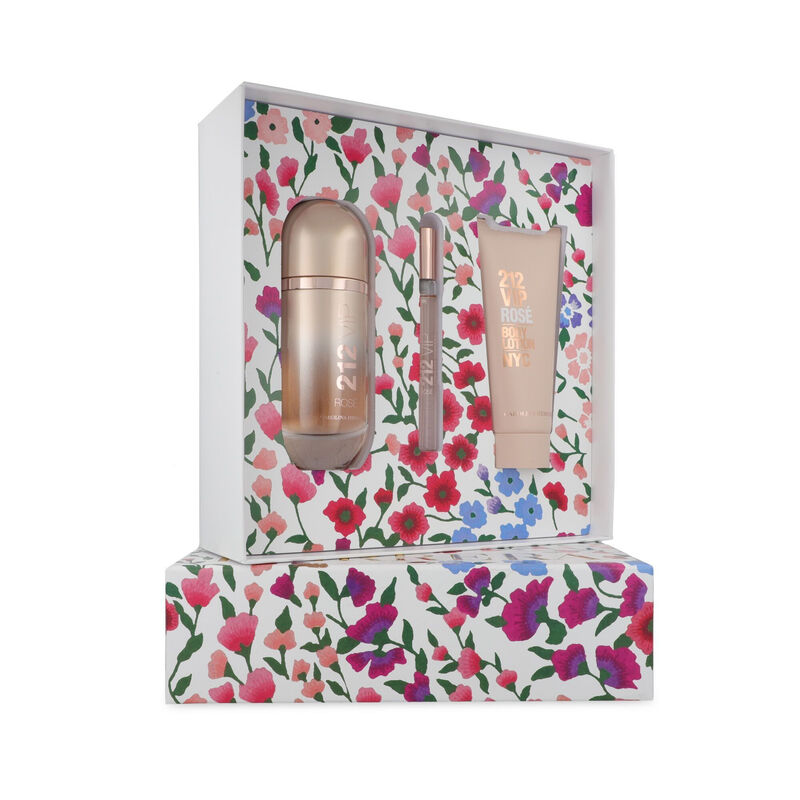 Set 212 Vip Rose 3pzs 80ml Edp Spray/ Body Loti... image number null