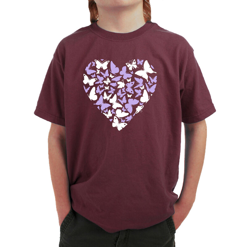 Camiseta Word Art Para Ni&ntilde;o - Coraz&oacute;n de Maripo... image number null