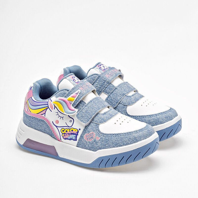 Miss Pink Tenis urbano para ni&ntilde;a blanco azul image number null