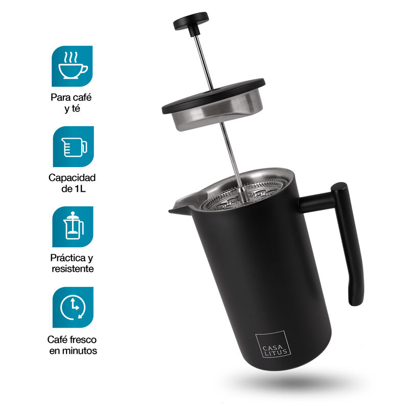 Prensa Francesa Acero Inoxidable Casa Litus image number null