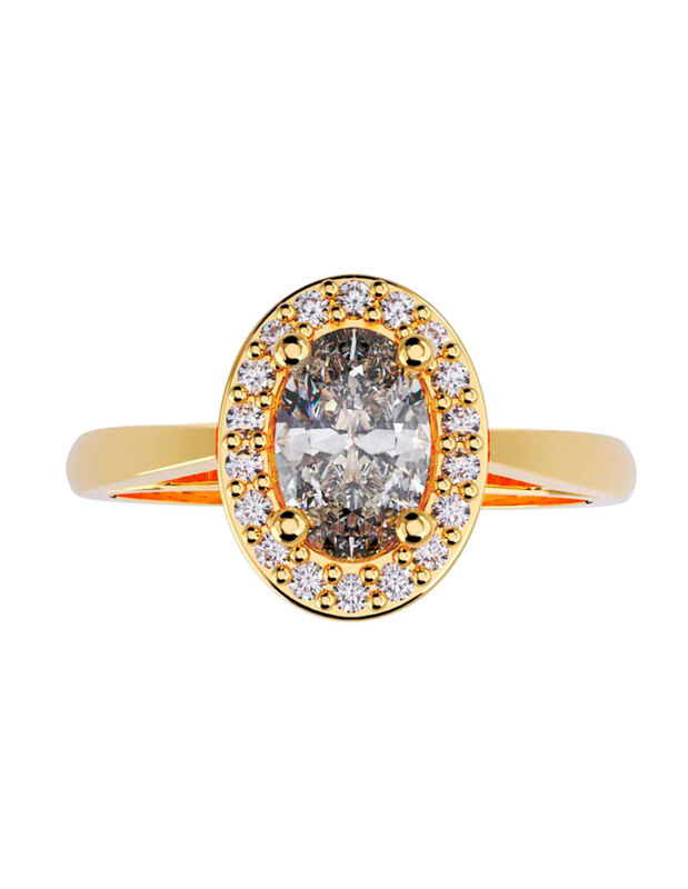 Anillo de Compromiso en Oro Amarillo 14K con Ci... image number null