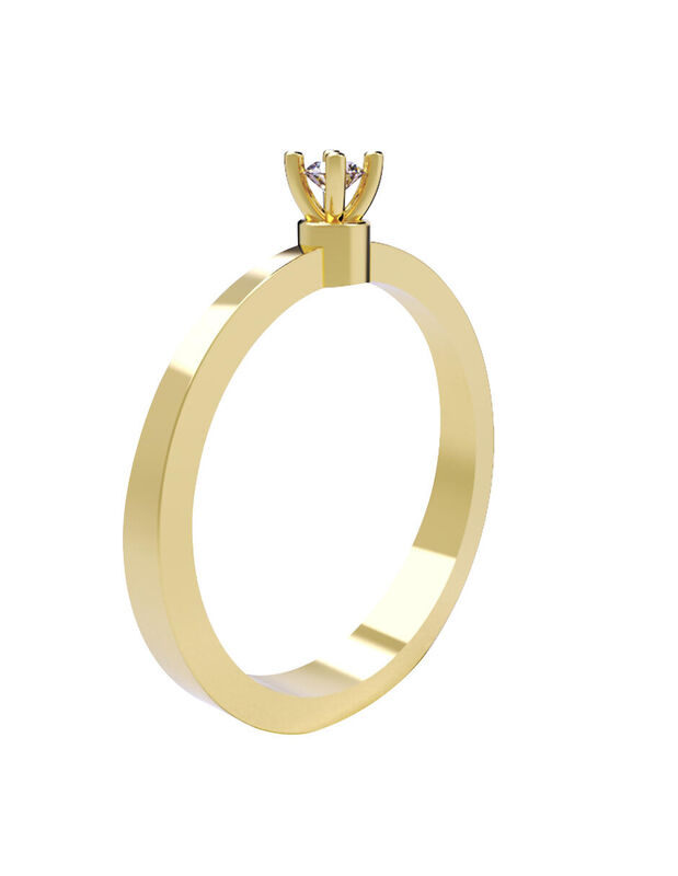 Anillo de Compromiso en Oro de 10K con Circonia... image number null