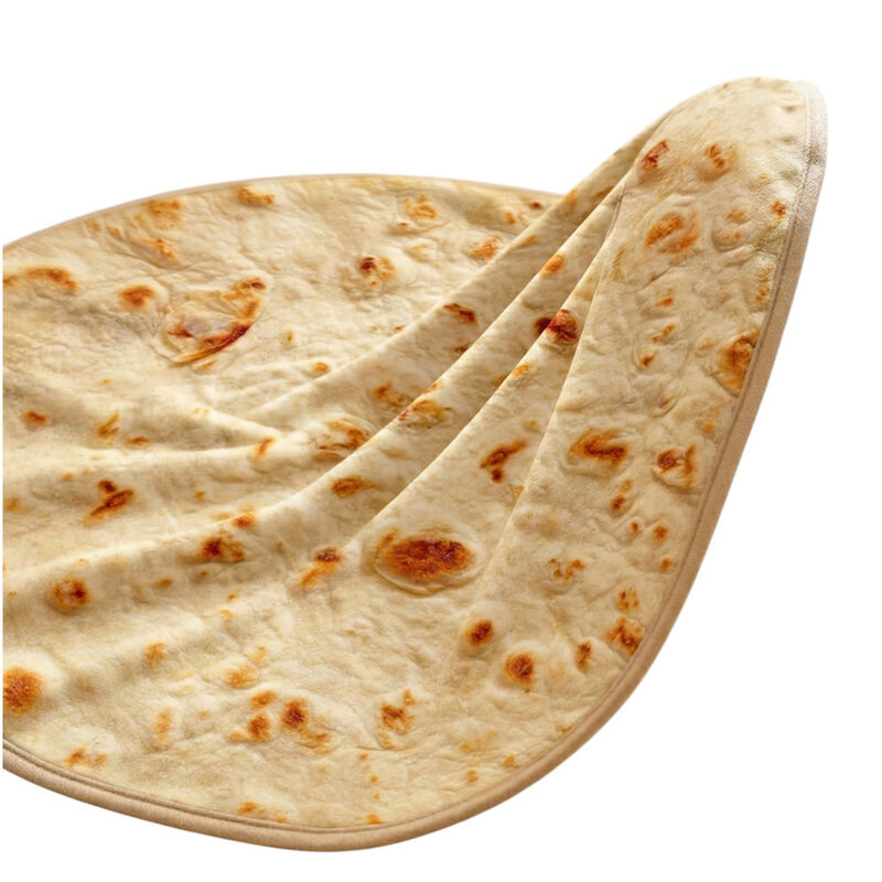 Cobija Redonda Tipo Tortilla 180 Cm, Franela Su... image number null