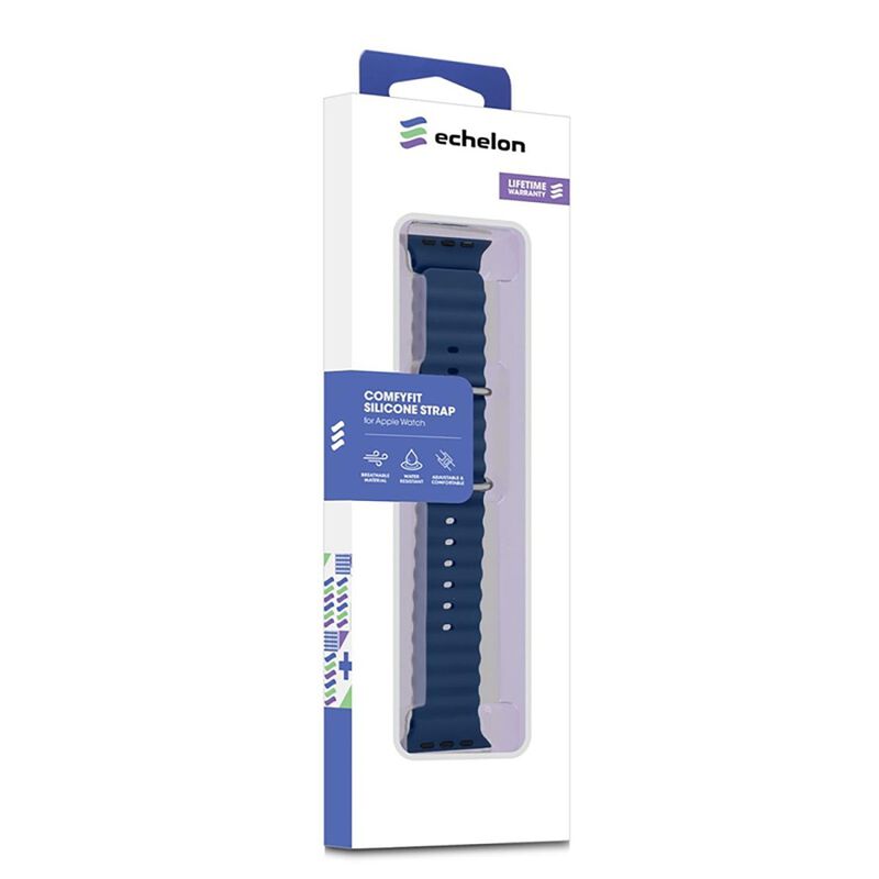Correa Echelon Silicon Azul Para Apple Watch 9 ... image number null