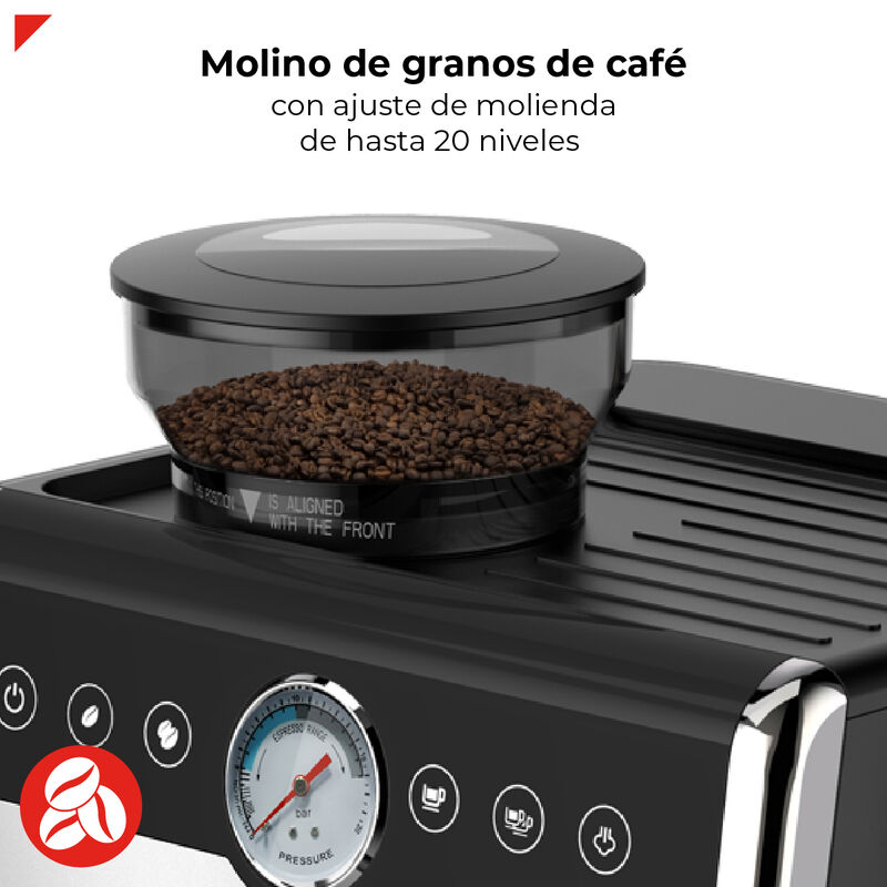 Bogner Cafetera Semiautom&aacute;tica Con Molino De Ca... image number null