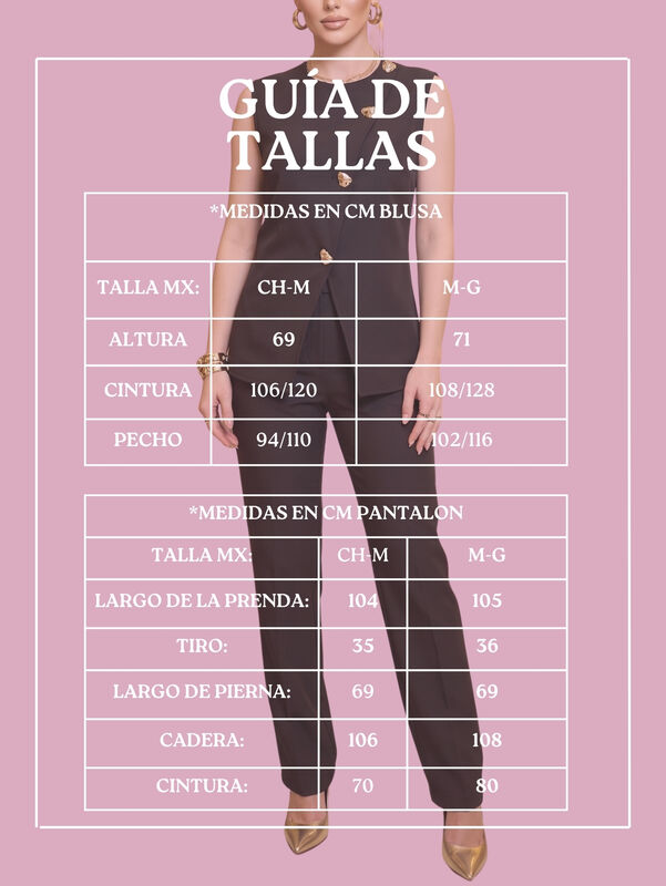 Conjunto 2 Piezas, Blusa Sin Mangas Y Pantal&oacute;n ... image number null