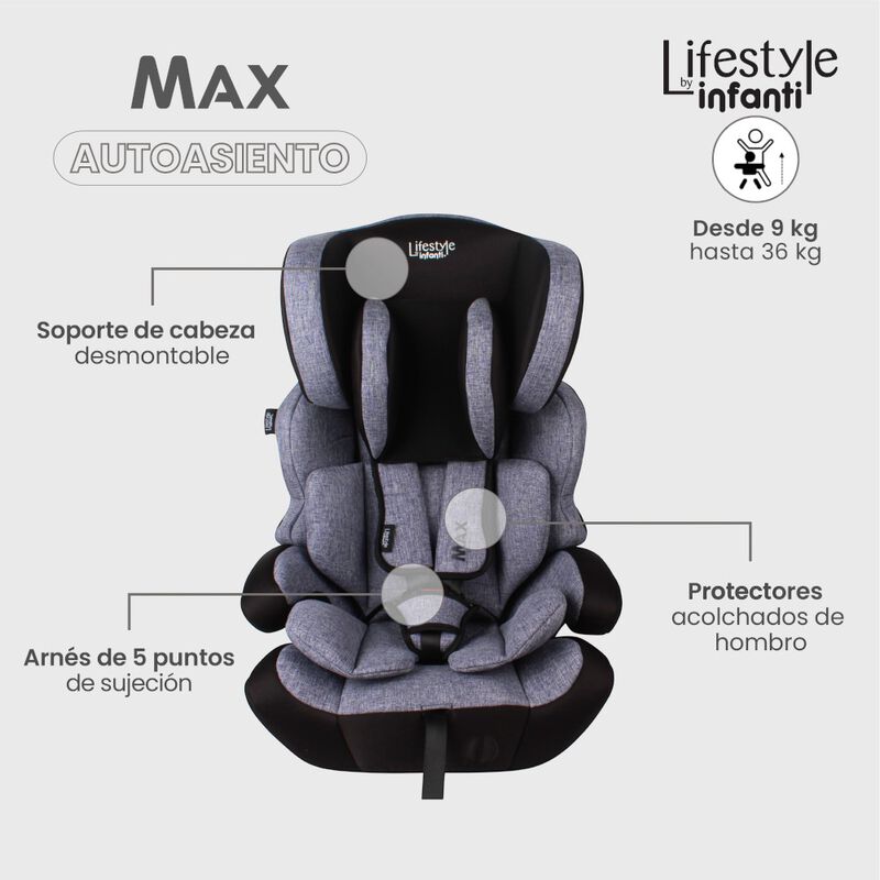 Autoasiento Booster Para Beb&eacute; Max image number null