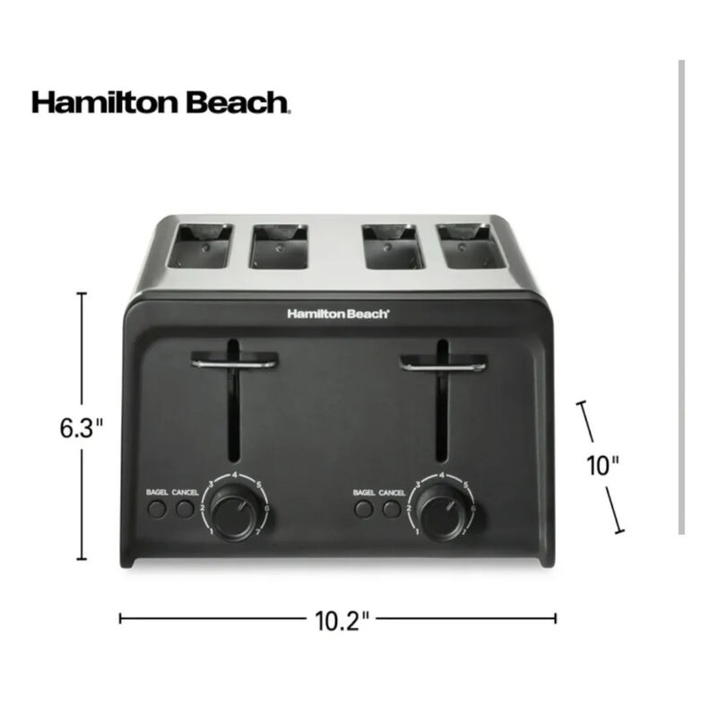 Tostador 4 Rebanadas Hamilton Beach Auto Apagad... image number null