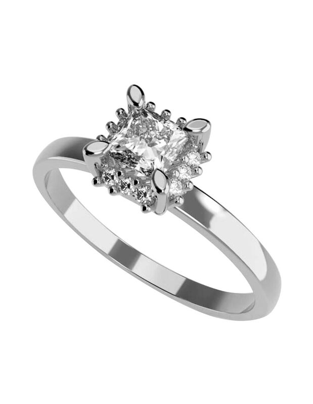 Anillo de Compromiso de 14K con Diamante de Lab... image number null