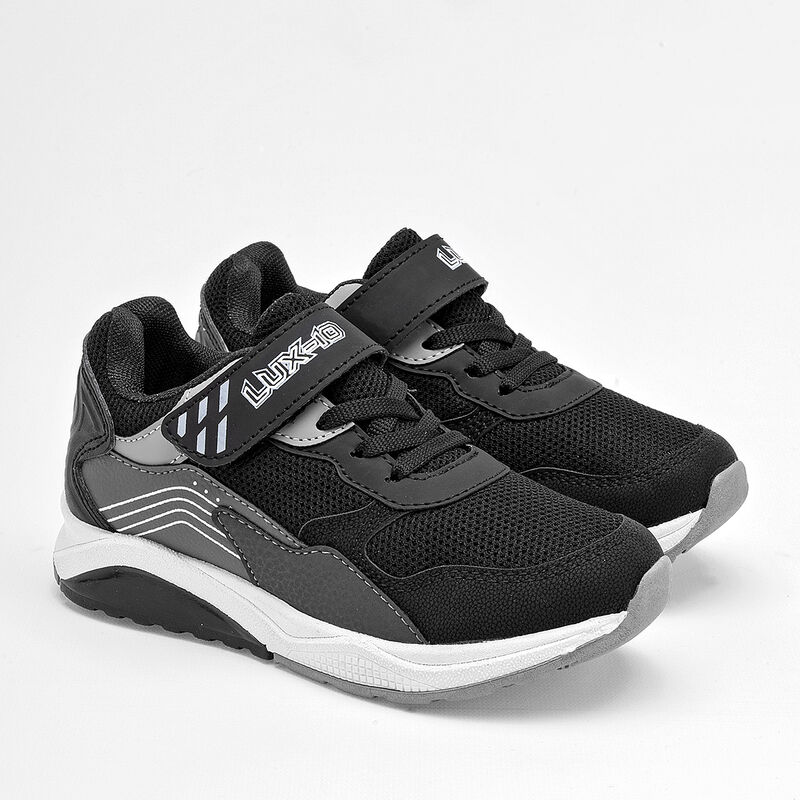 Lux-10 Tenis urbano para ni&ntilde;o. Negro gris image number null