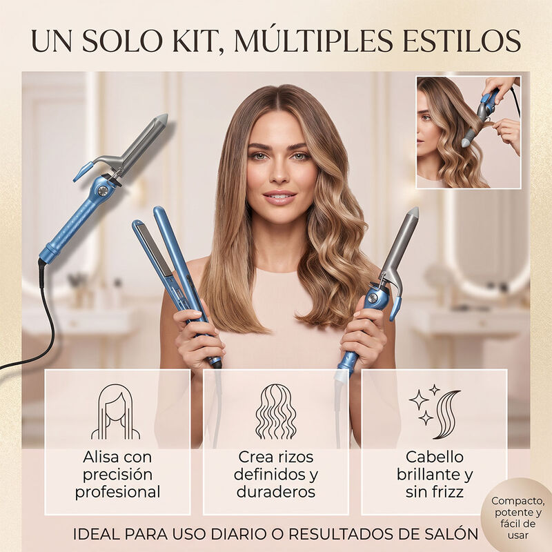 Combo Babylisspro Tenaza + Plancha Nanotitanium image number null