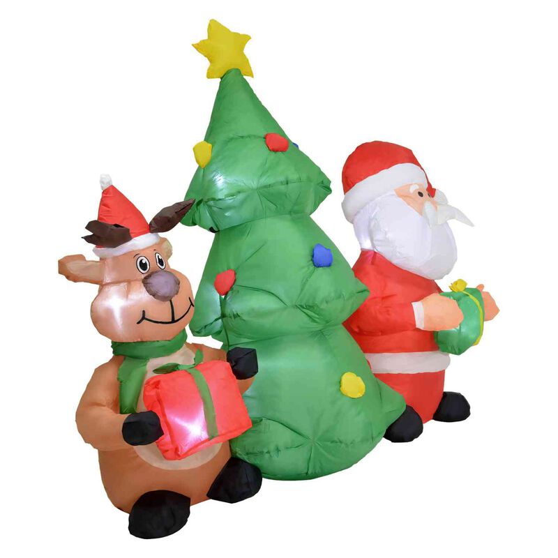 Inflable Navidad Santa Reno Arbol Luz Led Decor... image number null