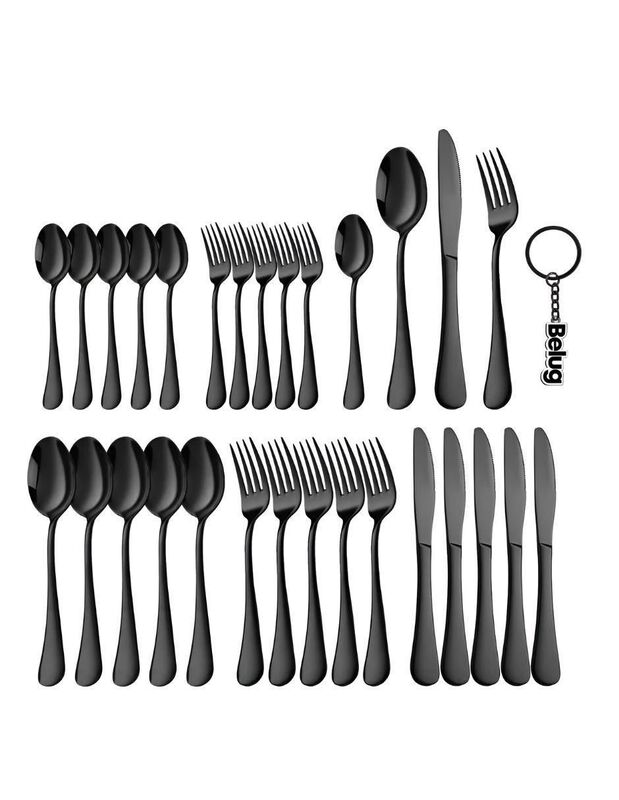 Set cubiertos Casa BIU de acero inoxidable 30 p... image number null