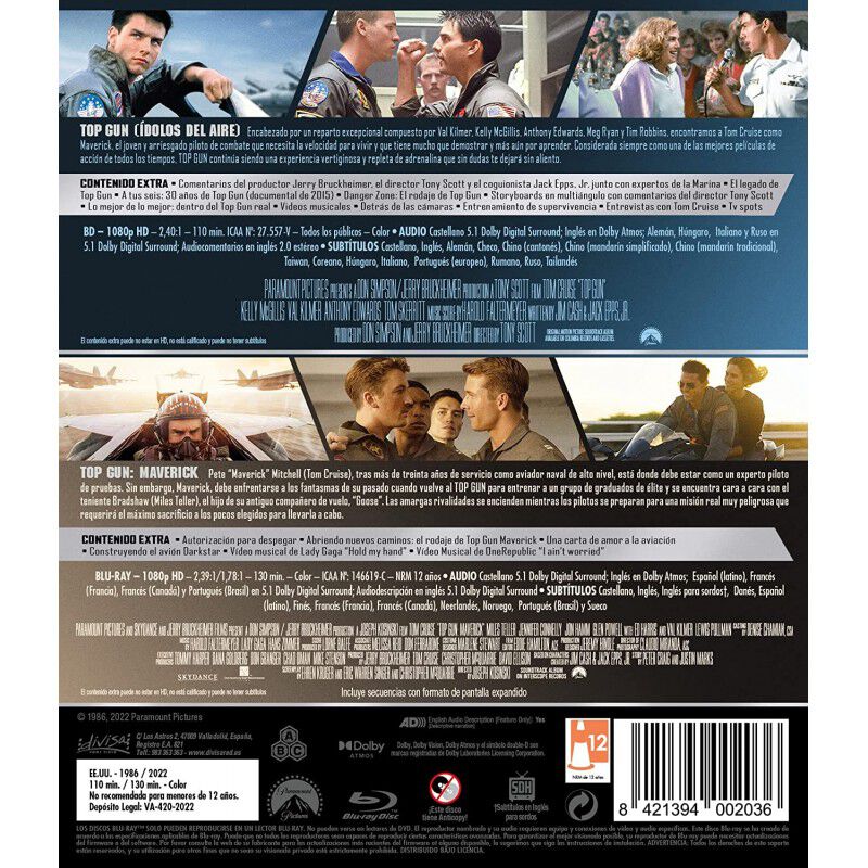 Top Gun + Top Gun: Maverick [BLU_RAY] (1986,202... image number null