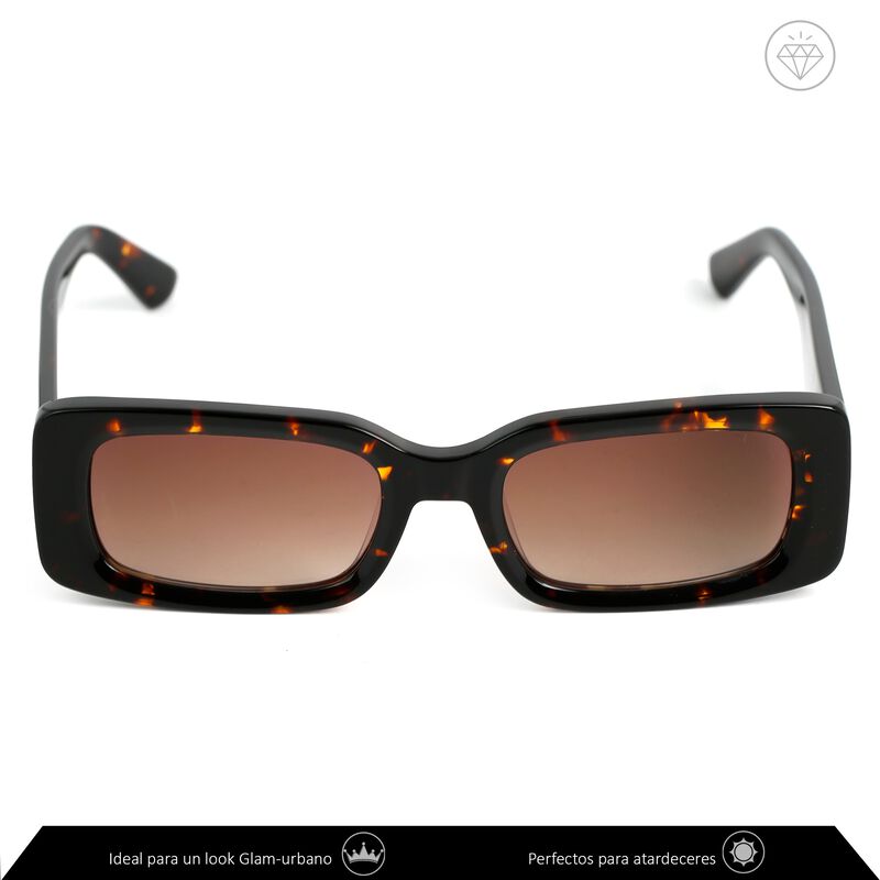 Lentes De Sol Xolek 109 Acetato Cr39 Rectangula... image number null