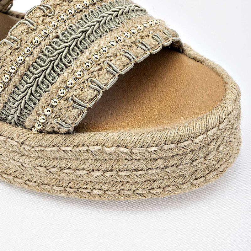 Lady One sandalia plataforma para mujer beige v... image number null