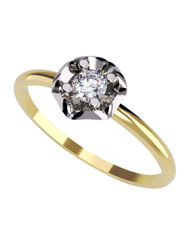 Anillo de Compromiso de 14K con Diamante de Lab... image number null