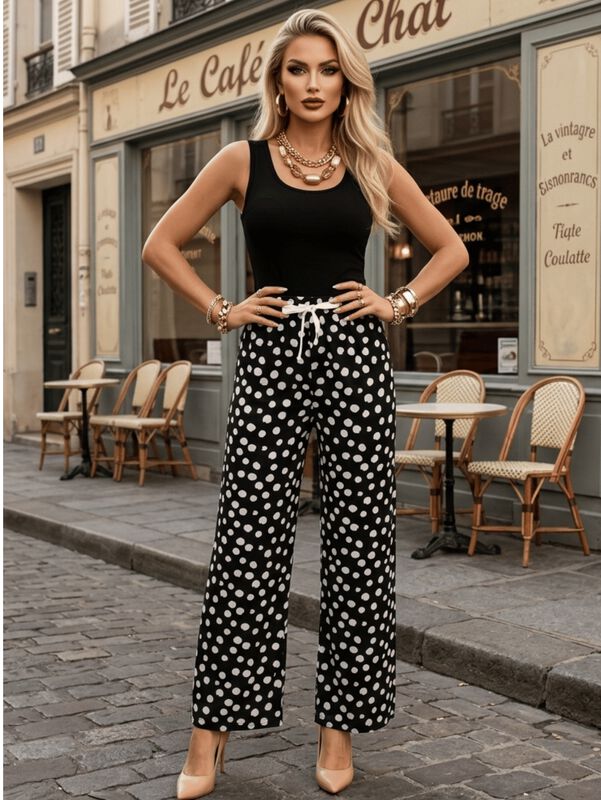 Pantalon De Mujer De Corte Ancho Malabis Panta-... image number null