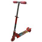 Scooter 3 Ruedas Con Luz Y Freno Trasero Manubrio Ajustable Base Antiderrapante 4-8 A&ntilde;os Roj