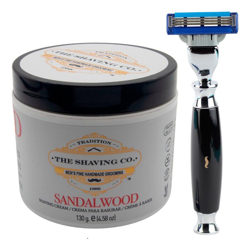 The Shaving Co Kit Rastrillo Negro Crema De Afe... image number null