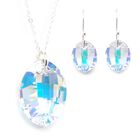 Collar y aretes Pure Leaf con plata .925 Zvezda