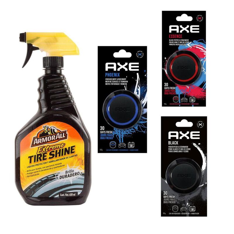 KIT 3 AROMATIZANTE AXE + LIQUIDO PROTECTOR COCH... image number null