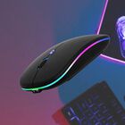Mouse Nextep Inalámbrico Recargable Silencioso RGB 1600 dpi Negro.