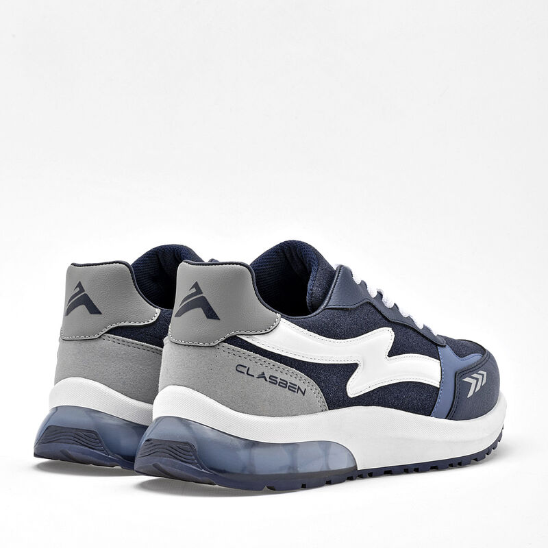 Clasben Tenis urbano para hombre marino blanco image number null