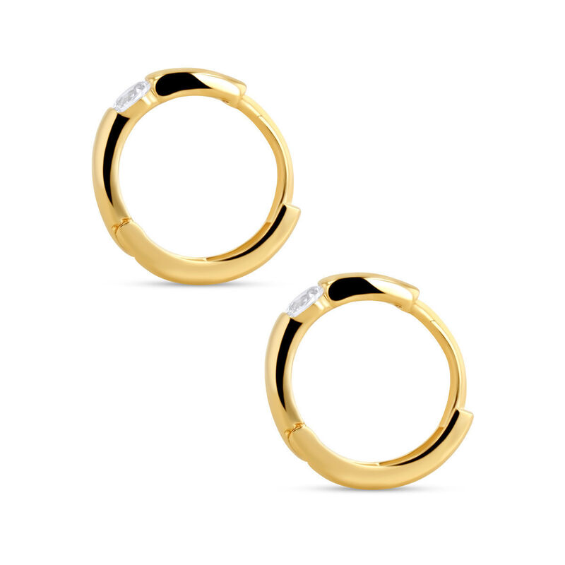 Arracadas De Oro Amarillo 14k Con Zirconias (10... image number null
