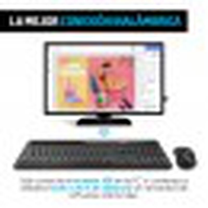 Redlemon Teclado y Mouse Inalámbrico Usb para W... image number null