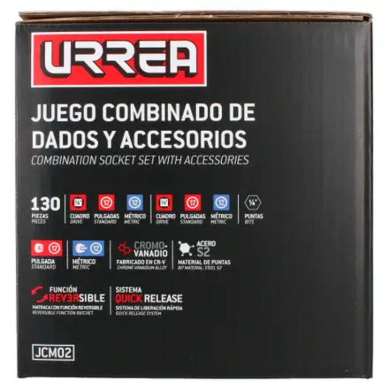 Kit Herramienta Profesional 130pzas Cr-v Caja M... image number null