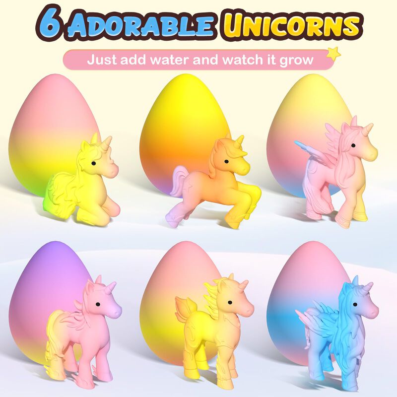 Paquete De 6 Juguetes Con Forma De Unicornio Pa... image number null