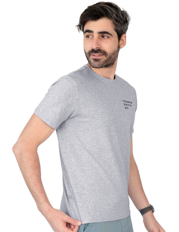 Playera Caballero Basica Premium Estampado Gris... image number null