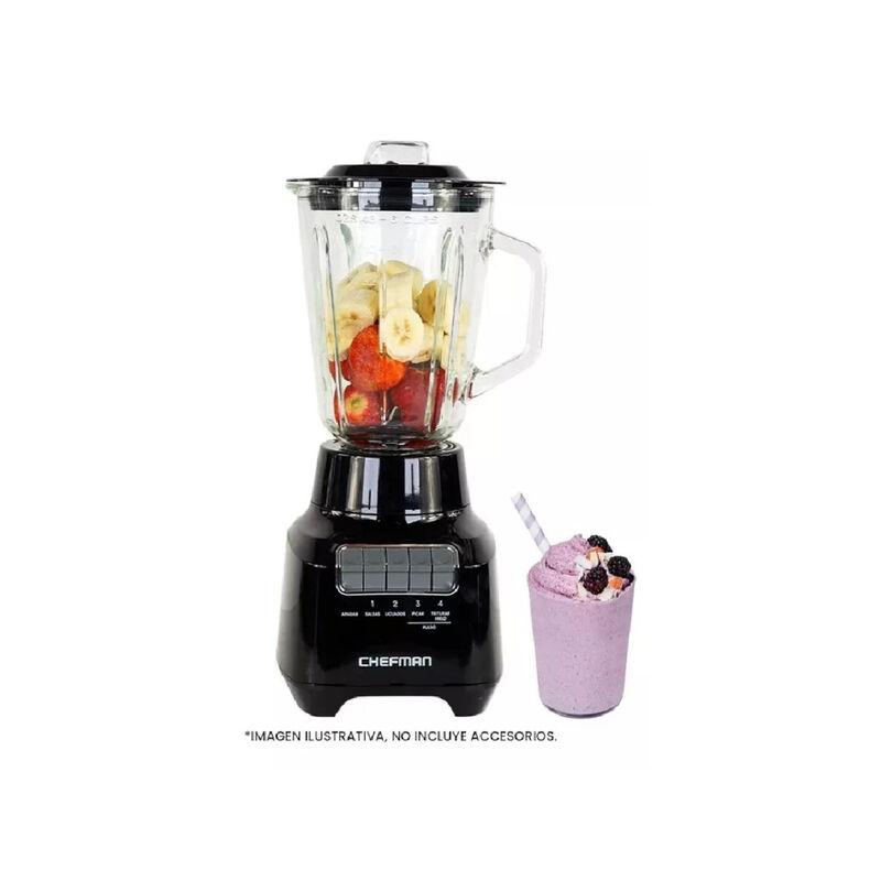 Licuadora Chefman Vaso de vidrio 3 Vel. 1.5 Lts... image number null