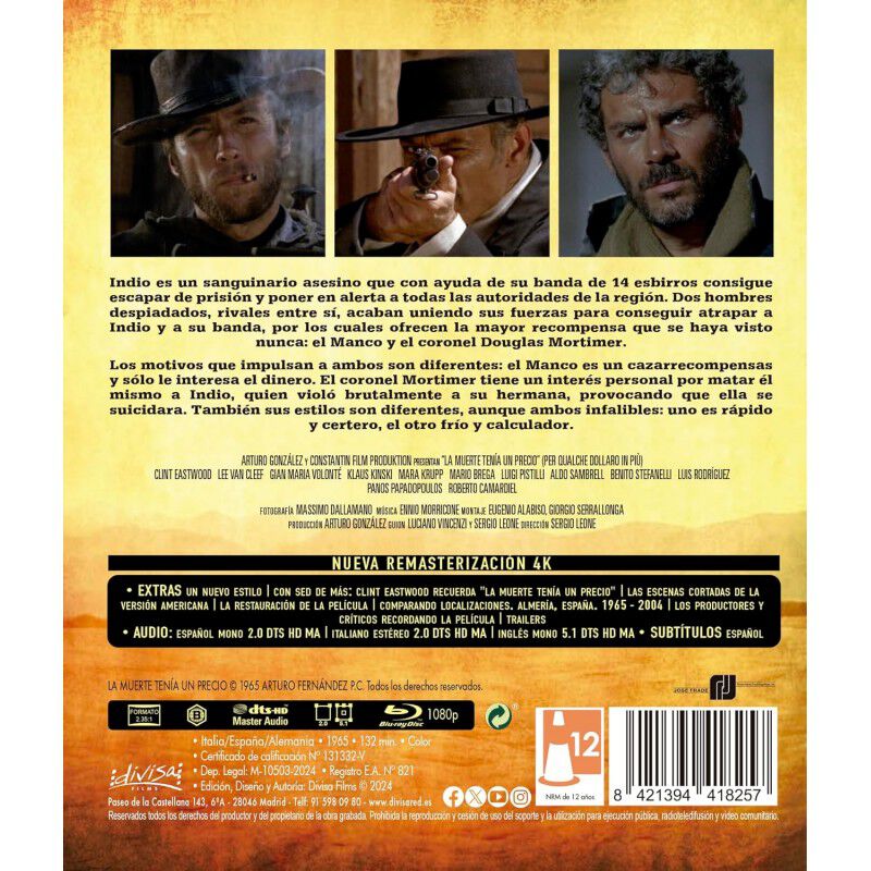 La Muerte Ten&iacute;a un Precio [Blu-ray] (1965) Por ... image number null