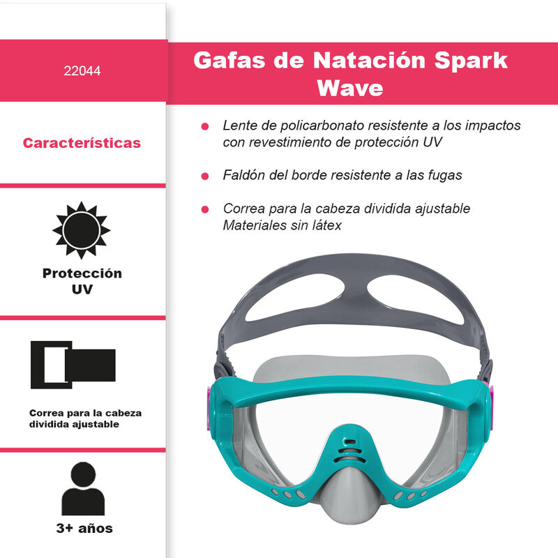 Goggles Visor Snorkel Menta Adulto 14 A&ntilde;os Prot... image number null