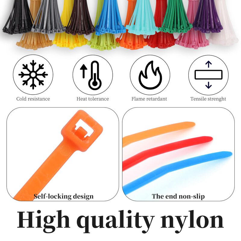 Bridas Pl&aacute;sticas Yi-gog De Nylon De 8" De Color... image number null