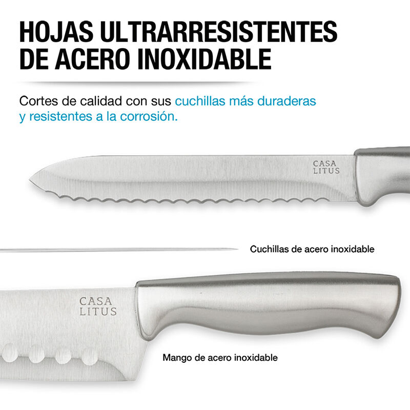 Cuchillos de Acero Inoxidable Profesionales par... image number null