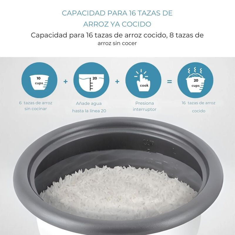 Olla Arrocera Better Chef Vaporera 8 Tazas Arro... image number null