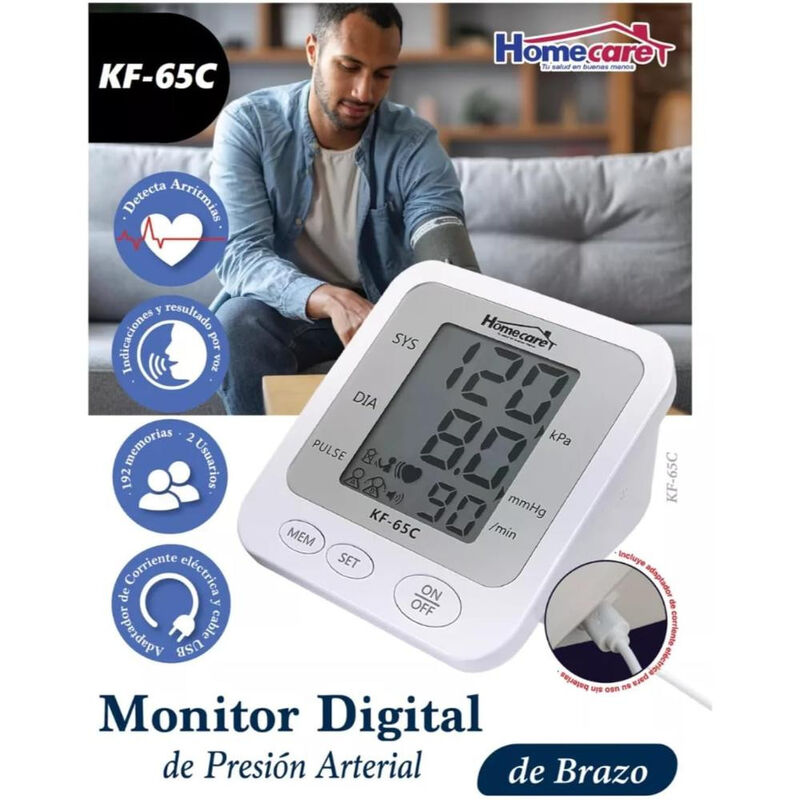Bauman&oacute;metro Digital Brazo Adultos Voz Arritmia... image number null