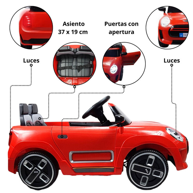 Carro Montable El&eacute;ctrico Ni&ntilde;os Cooper Con Contr... image number null