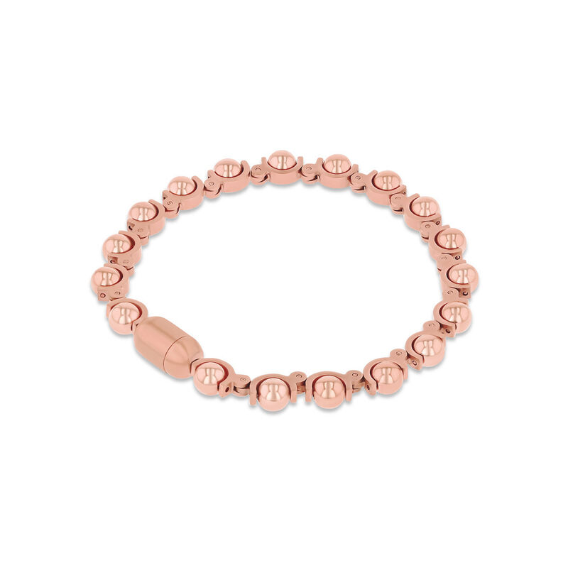 Pulsera De Acero En Color Rosa Para Caballero image number null