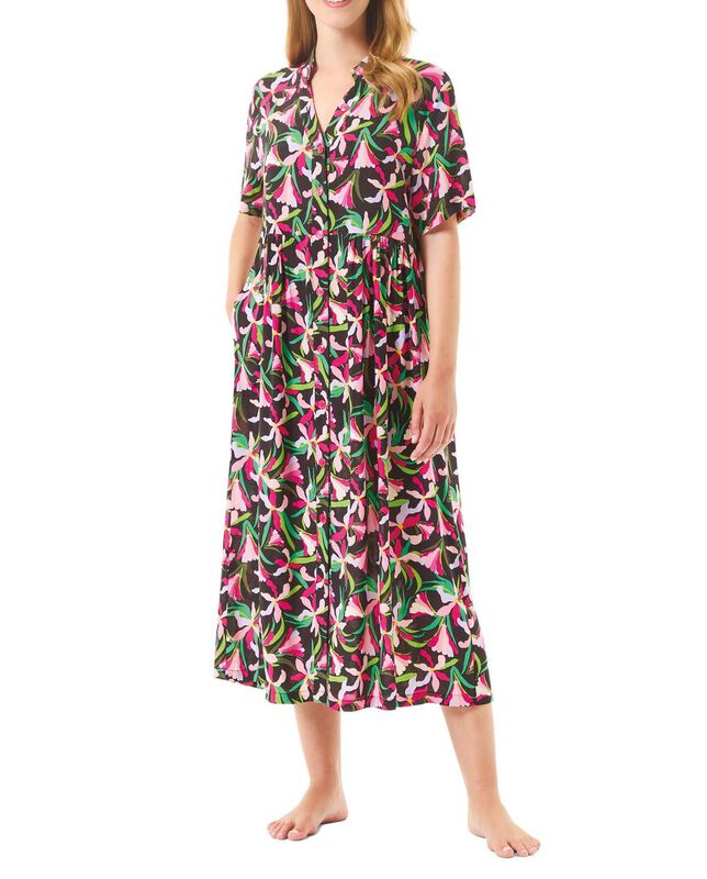 Vestido Largo Cuello Abierto Negro image number null
